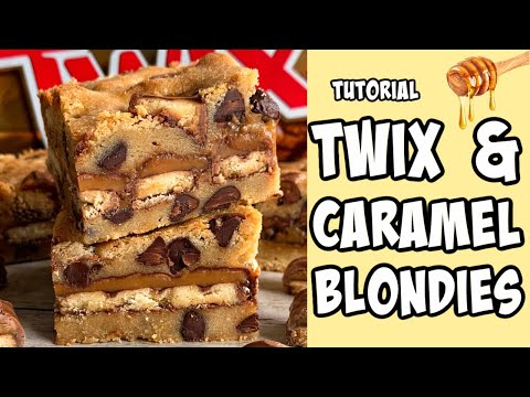 Twix Blondies! Recipe tutorial #Shorts