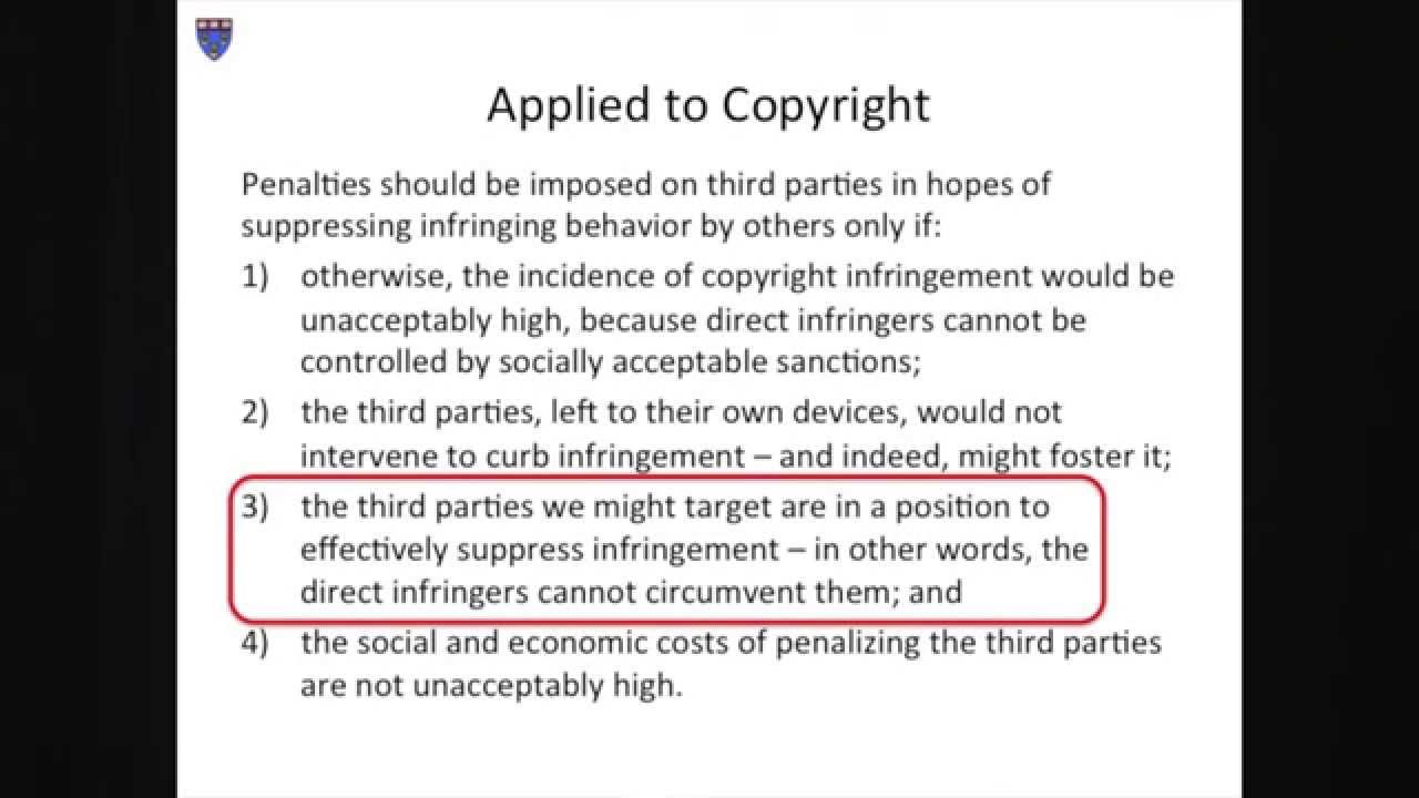William Fisher, CopyrightX, Lecture 11.1, Supplements to Copyright: Secondary Liability
