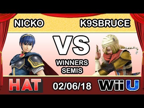 HAT 8 - FAD | Nicko (Marth) Vs. K9sBruce (Sheik/Diddy Kong) Winners Semis - Smash 4