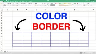 How to Change Border Color in Excel