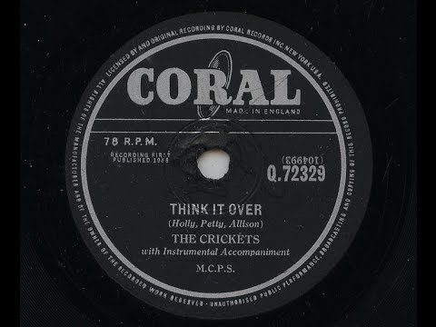The Crickets 'Think It Over' 1958 78 rpm