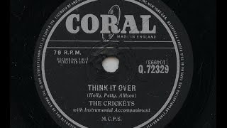 The Crickets 'Think It Over' 1958 78 rpm