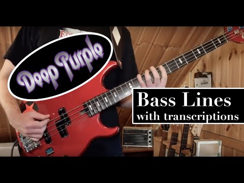 3 DEEP PURPLE BASS LINES with transcriptions (Roger Glover, Glenn Hughes)