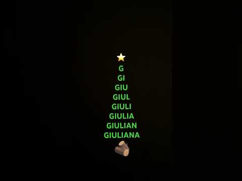 My name as a Christmas tree #merrychristmas #giuliana