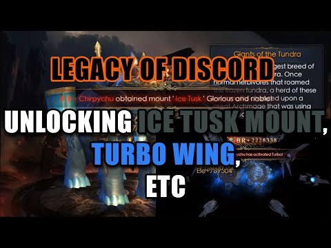 Legacy of Discord - Unlocking Ice Tusk, Turbo Wing, etc