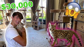 THE RICHEST KID IN AMERICA gets $30,000 Rare EXOTIC KITTENS From Africa  **SURPRISE**