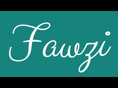 Learn how to Write the Name Fawzi Signature Style in Cursive Writing