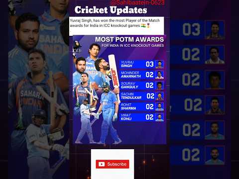 Most POTM Awards For India In ICC Knockout Games | Cricket | Yuvraj Singh#viralshort #trendingshort