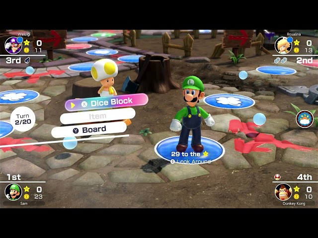 Mario Party Superstars Horror Land Luigi vs Rosalina vs DK vs Waluigi SDDEFAULT Thumbnail