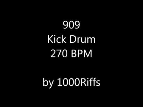 909 Kick Bass Drum 270 BPM - Beats Per Minute