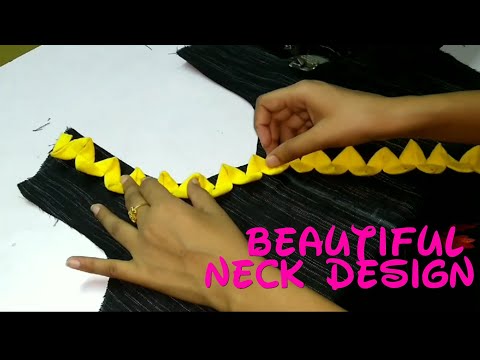 सबसे सुंदर व खूबसूरत Neck design बनाये, Creative neck design, How to cut and stitch designer necklin Video