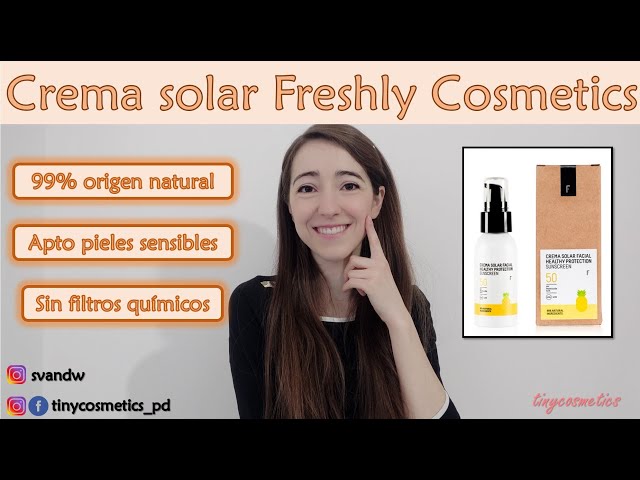 Vídeo relacionado con Freshly | Fotoprotector Facial Natural SPF 50+ | Crema Solar Facial Mineral | 50 ml | con Filtros Minerales y Activos Antioxidantes