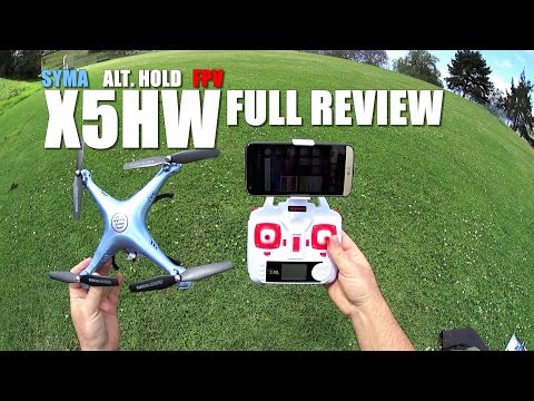 SYMA X5HW FPV Alt Hold QuadCopter -Full Review- [UnBox, Inspection, Setup, Flight Test, Pros & Cons]