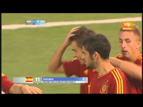 España - Croacia sub21. 1-0 gol de Sarabia