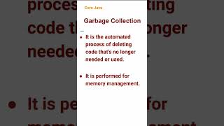 Garbage Collection (41) #corejava