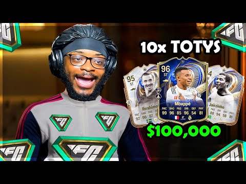 I PACKED 10x TOTY'S (100K FC POINTS)