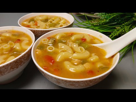 Vegetable Chicken Macaroni Soup | Winter Special Chicken Soup Recipe - Urdu/हिंदी