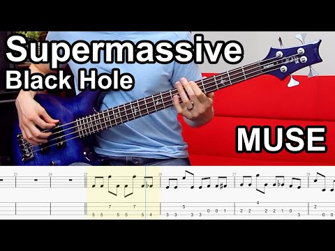 Muse - Supermassive Black Hole // BASS COVER + Play-Along Tabs