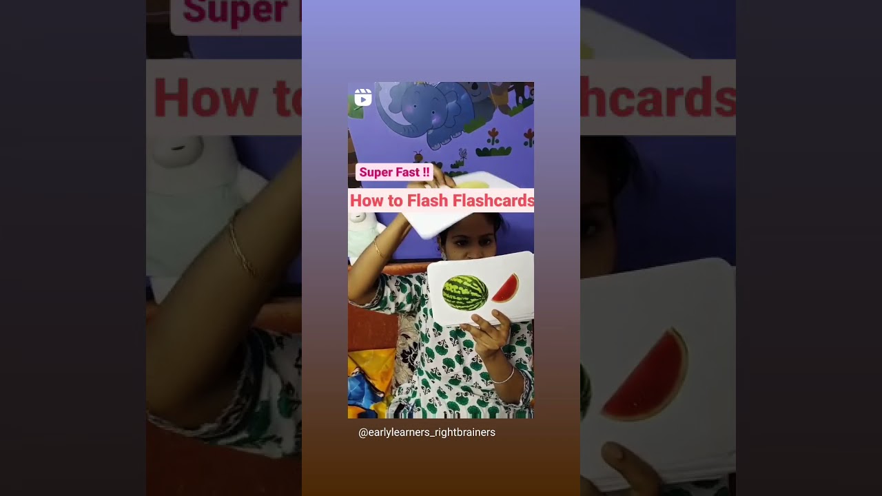 How to Flash Flashcards | Technique to flash cards quickly | Right brain Stimulation