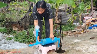 Free Energy pump | I turn PVC pipe into high speed water pump from deep well 100% work Life Huck,
