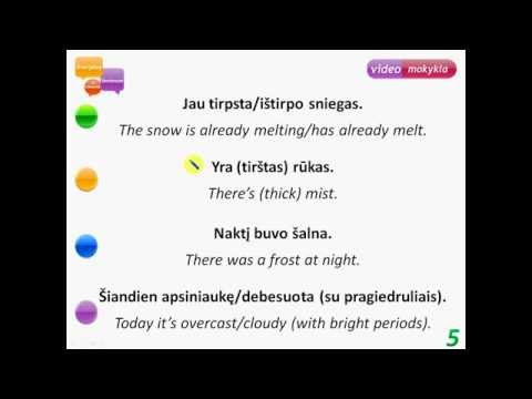 Lithuanian Basics Lesson 9 - Weather. Everyday Sentences in Lithuanian