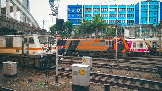 5 Trains moving at same direction | Busy Howrah Junction Railway station