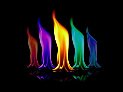 Делаем опыт разноцветное пламя Making a multi colored flame experience