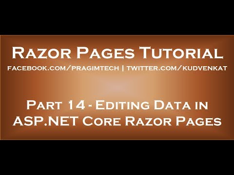 Editing data in asp net core razor pages