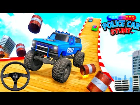Police Mega Ramp Car Game Racing Car Stunts 3D - Impossible Gt Stunt Car Race - Android GamePlay #1