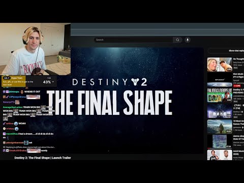 xQc reacts to Destiny 2 The Final Shape | Launch Trailer