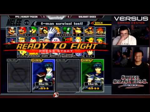 VS Weekly 08/14/16 - Losers R8 - Walmart Shoes (Marth) vs PPG|Hungry Pigeon (Peach) - Melee