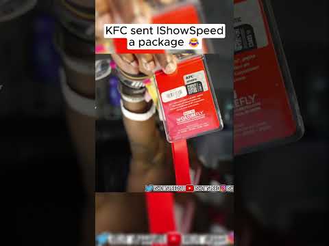 KFC sent IShowSpeed a package with a coupon for free fried chicken forever 😂