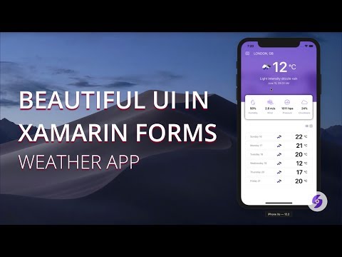 Create Beautiful User Interface in Xamarin Forms - Weather App | Xamarin Forms Tutorial