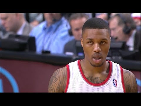 2014.02.21 - Damian Lillard Full Highlights vs Jazz - 28 Pts, 7 Assists