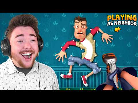 PLAYING AS THE NEIGHBOR BUT I CROSSED THE LINE... (Part 18) | Hello Neighbor Gameplay (Mods)