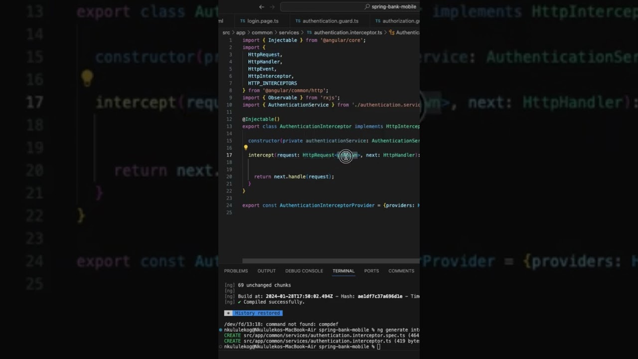 Build Ionic App | Ionic Angular HTTP Interceptor  | Ionic UI https://youtu.be/bgpsixvZbN8 #coding