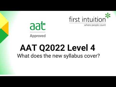 AAT Q2022 - Level 4 Syllabus