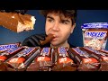 ASMR SNICKERS CHOCOLATE ICE CREAM PARTY DESSERT MUKBANG FOOD TIME
