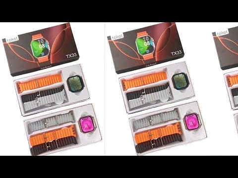 teket TX33 ULTRA SMART WATCH WITH THREE 3 STRAPS WIRELESS CHARGING