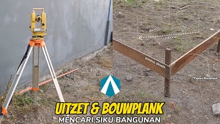 Building angle using theodolite tools (uitzet & bouwplank)
