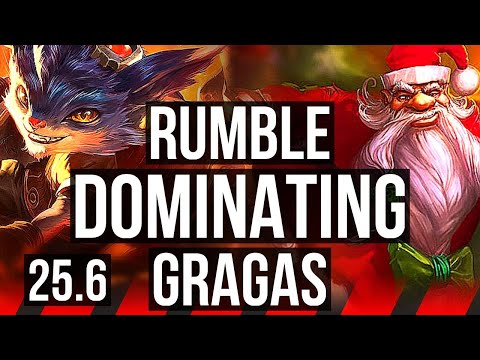 RUMBLE vs GRAGAS (TOP) | 10/1/5, Dominating | EUW Diamond | 25.6