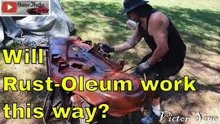 Cub Cadet 50 inch mower deck Rust oleum primer & sanding