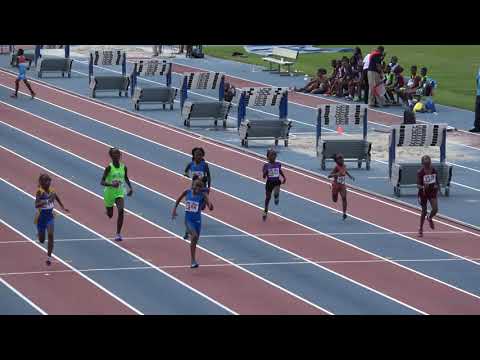 Girls 100m Dash 9-10 Year Old Heat 3 - 44th Annual Northwest Track and Field Classic 2019