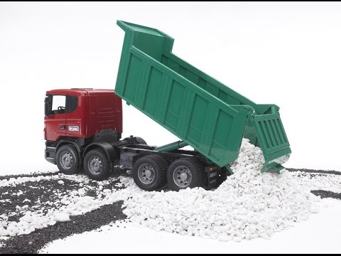 Crazy driver. Accidente de camión scania volquete dumper. Kids Truck scania dump accident crash