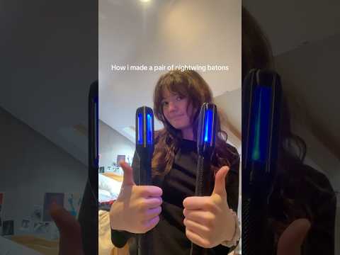 I made real nightwing baton sticks 🦇  @PCBWay     #batman #3dprinting #trending #diy #diyprojects