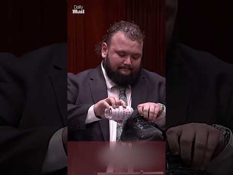 Australian MP does a 'shoey' in parliament