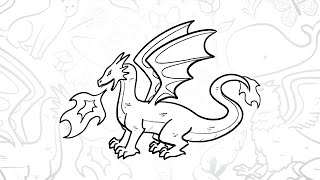 🐉 How to Draw a Simple Fire-Breathing Dragon | Step-by-Step Lesson 🔥