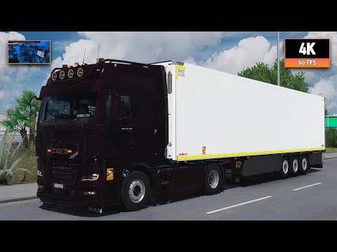 MAN TGX TG3 510 | Dijon - Montpellier | ETS2 4K Gameplay + Wheel Cam