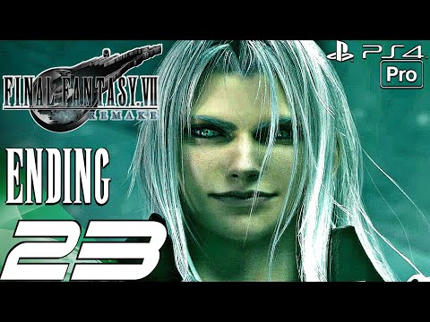 FINAL FANTASY VII REMAKE - Gameplay Walkthrough Part 23 - Ending & Sephiroth Fight (PS4 PRO) 100%