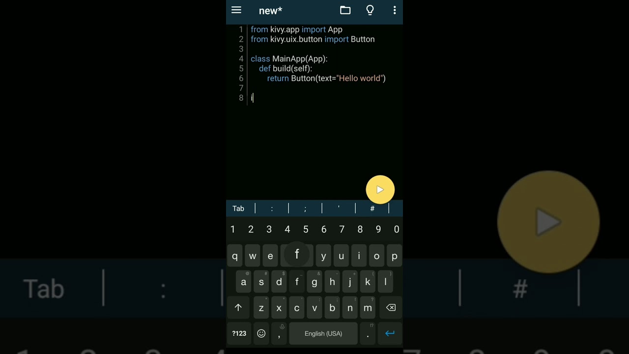 Button In Kivy Python | Kivy | Python | #shortsvideo #creatingforindia #kivy